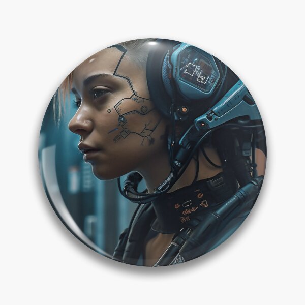 Item preview, Cybernetic meets human in this captivating cyber girl artwork designed and sold by CreationP.