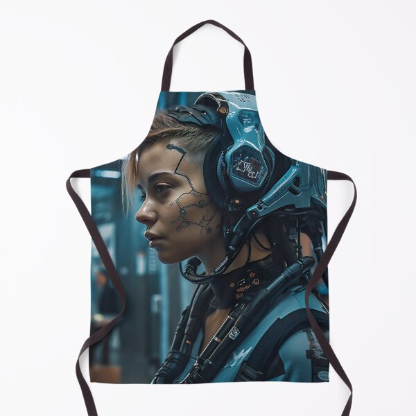 Item preview, Cybernetic meets human in this captivating cyber girl artwork designed and sold by CreationP.