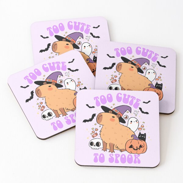 Item preview, Too cute to spook Capybara Halloween designed and sold by Yarafantasyart.