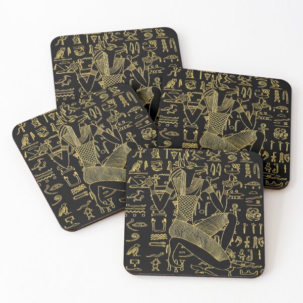 Item preview, Egyptian Anubis & Hieroglyphics designed and sold by BizzyBzzz.