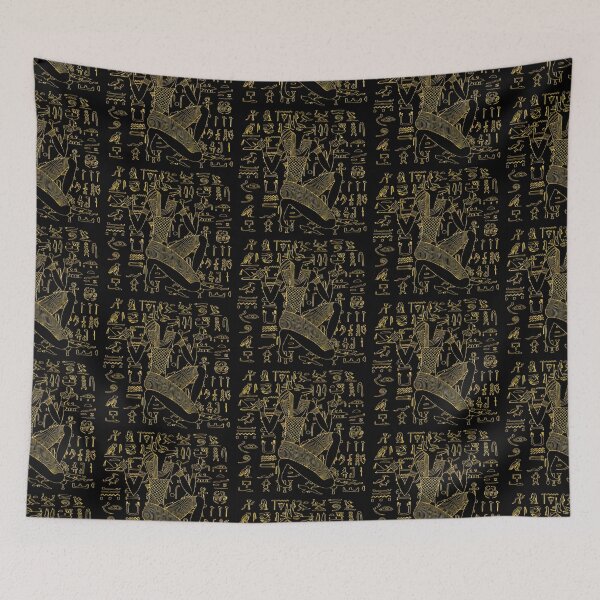 Item preview, Egyptian Anubis & Hieroglyphics designed and sold by BizzyBzzz.