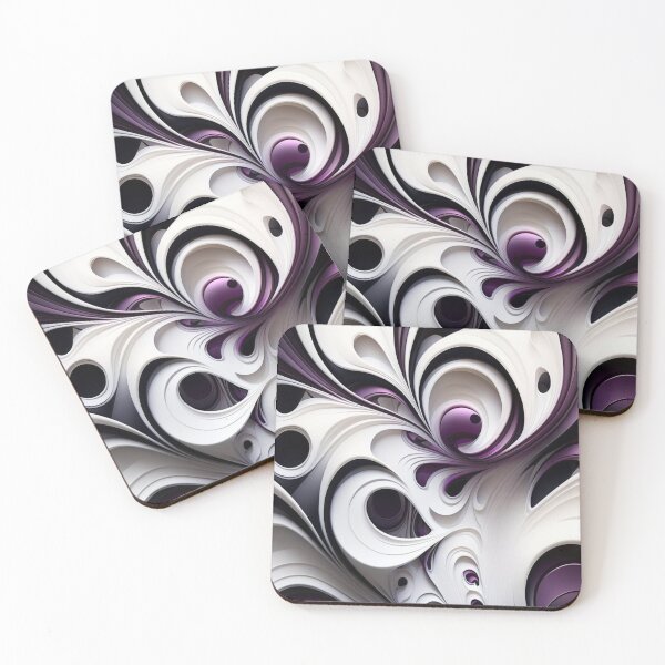 Item preview, Abstract Art Purple and White Patterns Design designed and sold by EnzoZs.