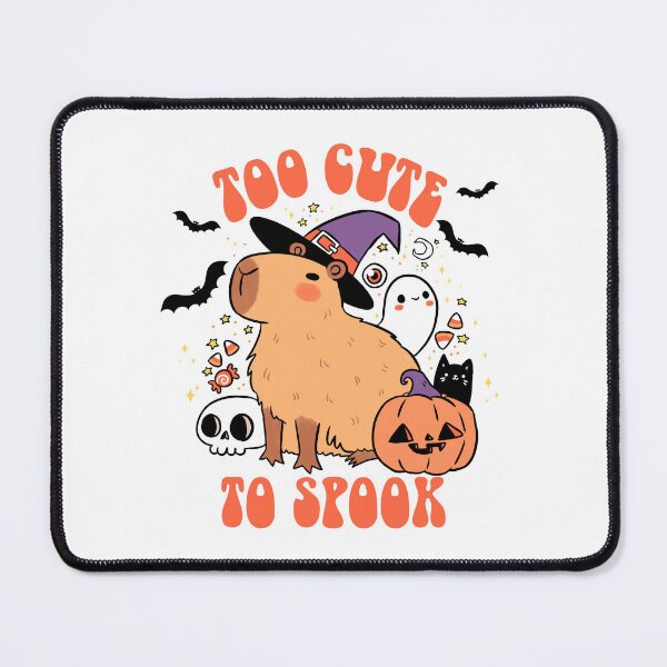 Item preview, Too cute to spook Capybara Halloween designed and sold by Yarafantasyart.