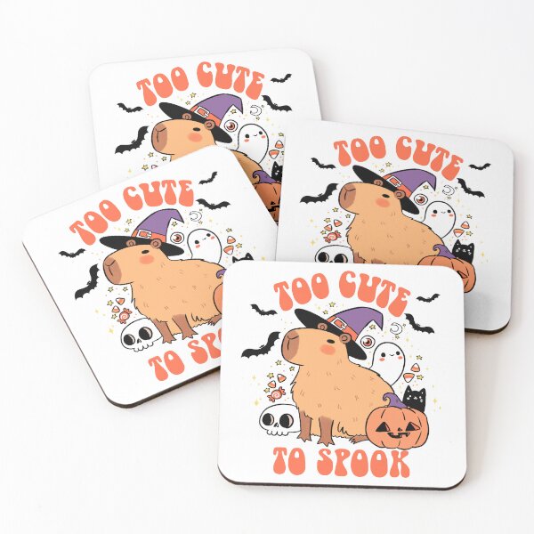 Item preview, Too cute to spook Capybara Halloween designed and sold by Yarafantasyart.