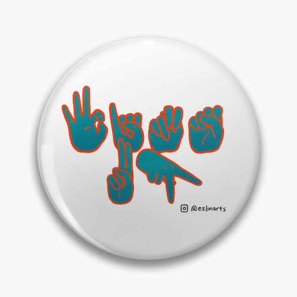 Item preview, Miami Dolphins Fins Up in ASL designed and sold by Ezlinarts.