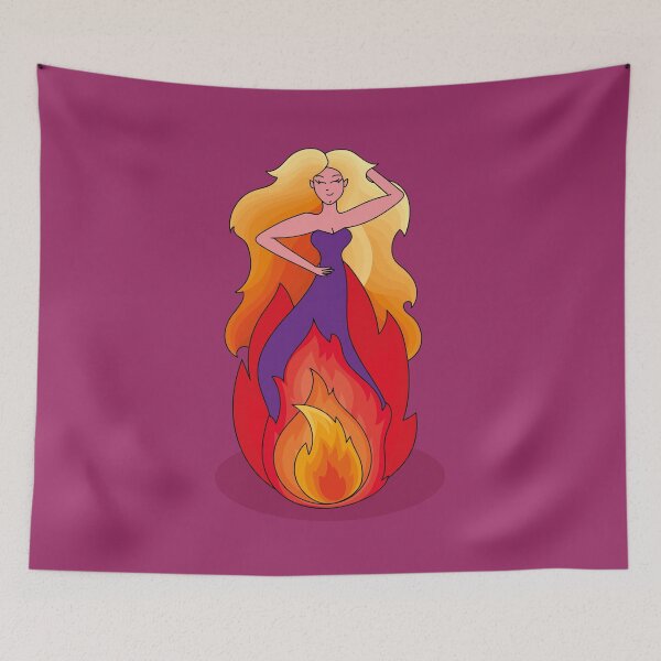 Item preview, Power woman on fire! designed and sold by WeirdoCommunity.
