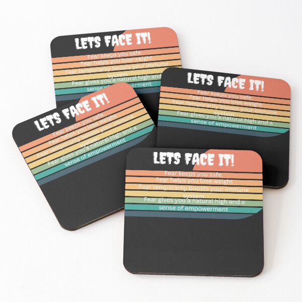 Item preview, Lets Face It fun way to overcome failure Atychiphobia Distress Retro Sunset designed and sold by gulnaz797.