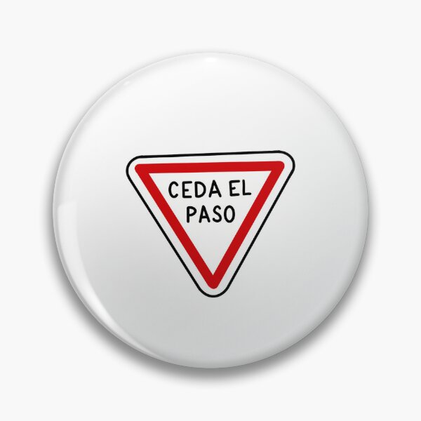 Item preview, yield sign spanish ceda el paso cartoon drawing digital art  designed and sold by Krista Robertson.