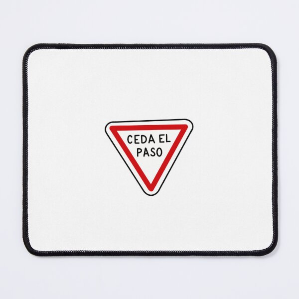 Item preview, yield sign spanish ceda el paso cartoon drawing digital art  designed and sold by Krista Robertson.