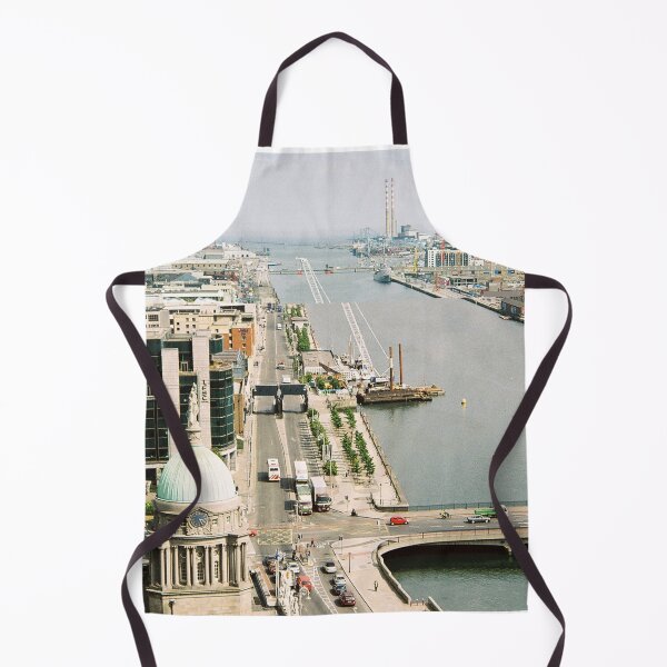 Item preview, River Liffey, IFSC and Dublin Port elevated skyline view designed and sold by dublinprints.