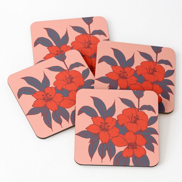 Item preview, vintage botanical garden-orange blooming flower designed and sold by UnaWu533.