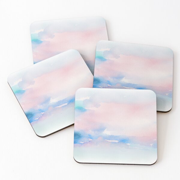 Item preview, Pastel Soft Pink Blue Watercolor Ombré Painting Artwork Abstract Image designed and sold by adlydesigns.