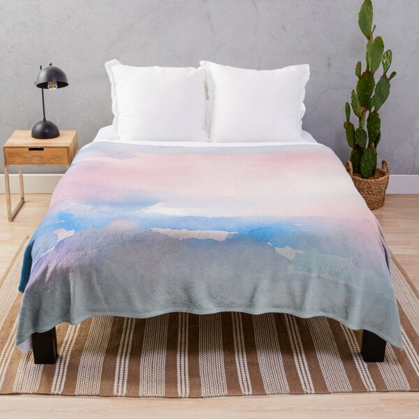 Item preview, Pastel Soft Pink Blue Watercolor Ombré Painting Artwork Abstract Image designed and sold by adlydesigns.