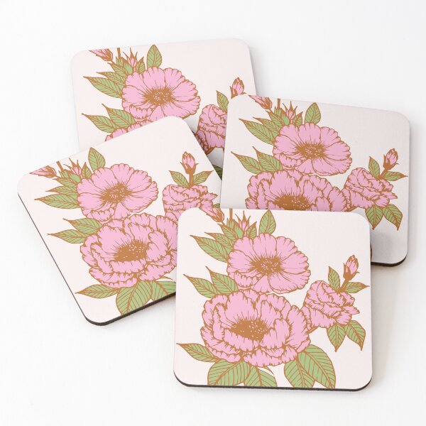 Item preview, vintage botanical garden-pink blooming flower designed and sold by UnaWu533.