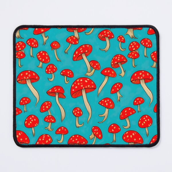 Item preview, Toadstools in turquoise and red designed and sold by Awesome Things.