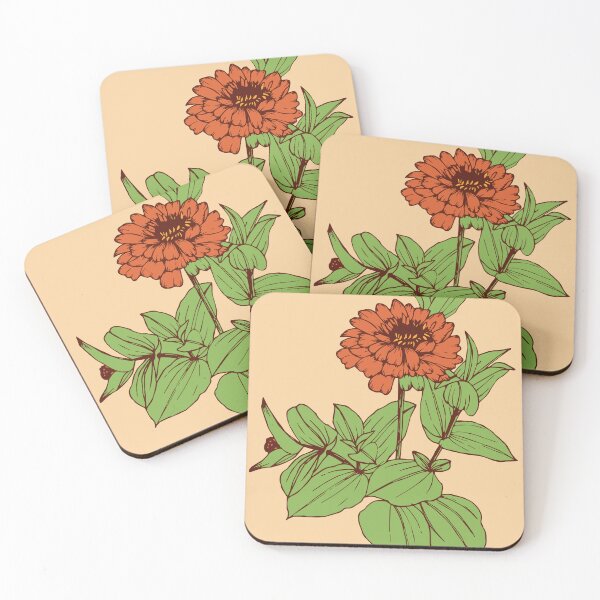 Item preview, vintage botanical garden-orange blooming flower designed and sold by UnaWu533.