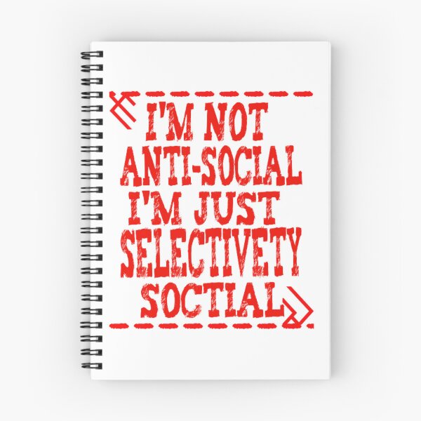 Item preview, I'm Not Antisocial I'm Just Selectively Social - funny designed and sold by nicedesign01.