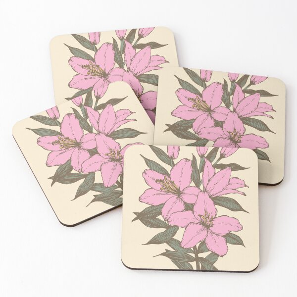 Item preview, vintage botanical garden-pink blooming flower designed and sold by UnaWu533.