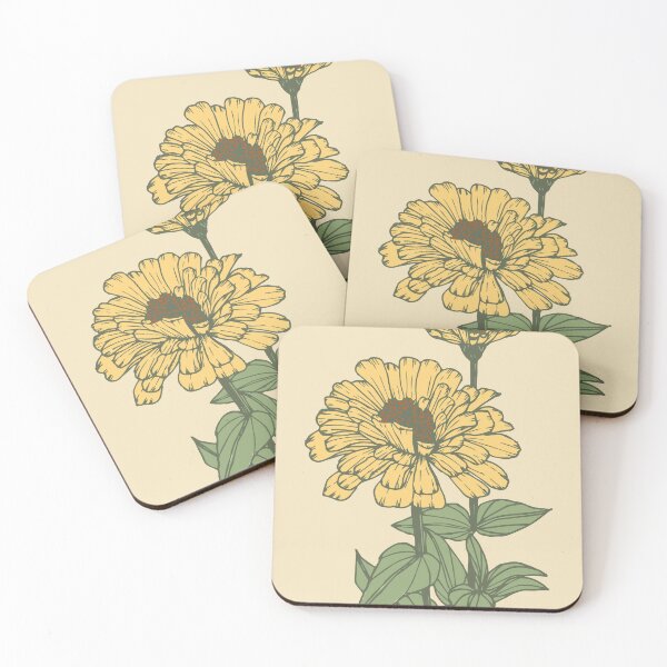 Item preview, vintage botanical garden-yellow blooming flower designed and sold by UnaWu533.