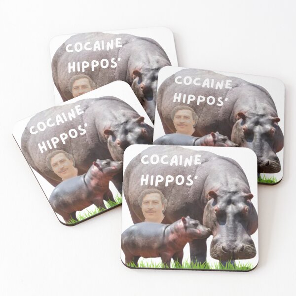 Item preview, Pablo Escobar's "cocaine hippos". Gifts % Merchandise designed and sold by LindaLG.