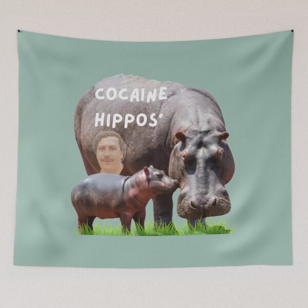 Item preview, Pablo Escobar's "cocaine hippos". Gifts % Merchandise designed and sold by LindaLG.