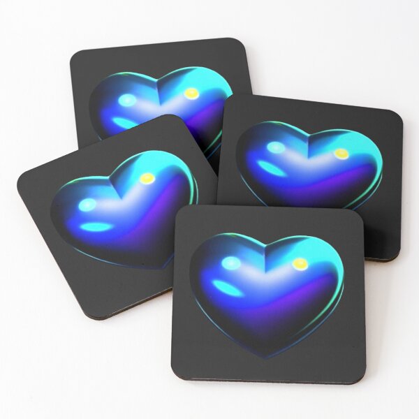 Artikelvorschau, Cute Blue Futuristic Heart entworfen und verkauft von Digiheart.