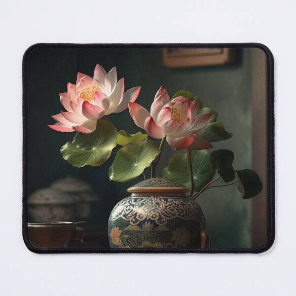 Artikelvorschau, Lotus Flowers in pot Wall Art, interior, Spiritual Wall Art, Zen, Spa - 26 entworfen und verkauft von jetaiart.