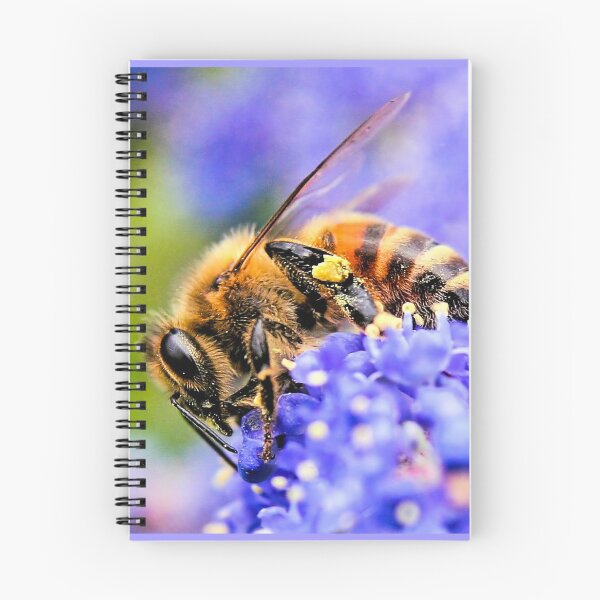 Item preview, Bee on a purple flower designed and sold by QuackerSnaps.