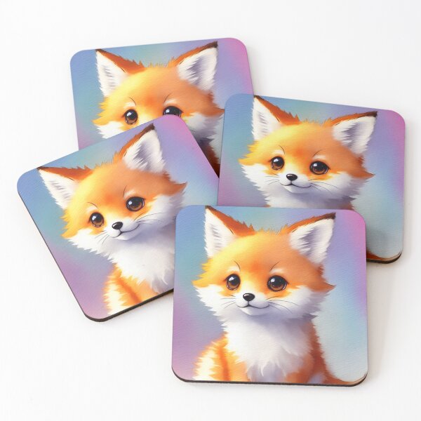 Item preview, Cute little fox sitting and waiting for you designed and sold by Girly-Universe.