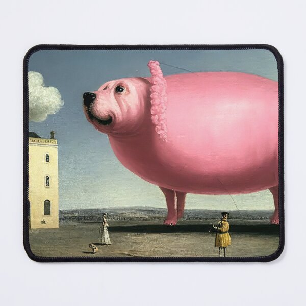 Item preview, Dog and pink balloon dog balloon pink designed and sold by BreimGothe.