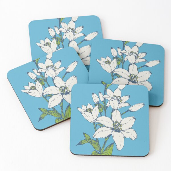 Item preview, vintage botanical garden-white blooming flower designed and sold by UnaWu533.
