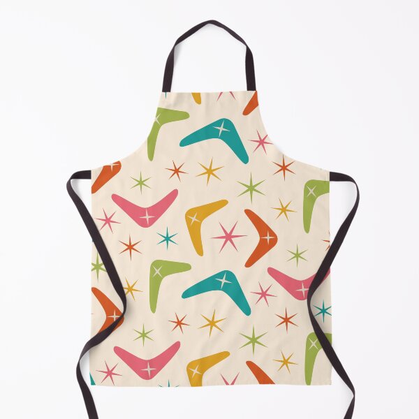 Item preview, Mid Century Boomerang with Colorful Retro starbursts Pattern designed and sold by Yasminepatterns .