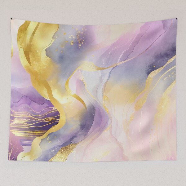 Item preview,  Purple, Gold, Pink Watercolor Washes Modern Backgrounds designed and sold by adlydesigns.