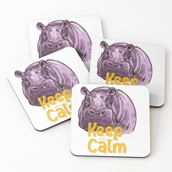 Item preview, Keep Calm with Cute Hippopotamus designed and sold by TaibVVS.