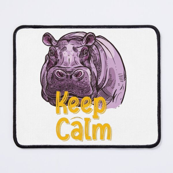 Item preview, Keep Calm with Cute Hippopotamus designed and sold by TaibVVS.