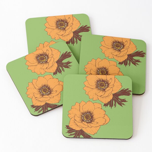 Item preview, vintage botanical garden-orange blooming flower designed and sold by UnaWu533.