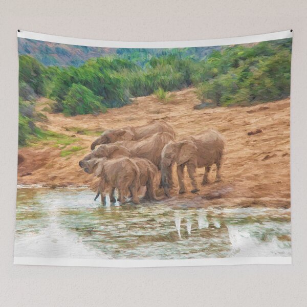 Item preview, Herd of elephants in  South Africa designed and sold by Photopat.