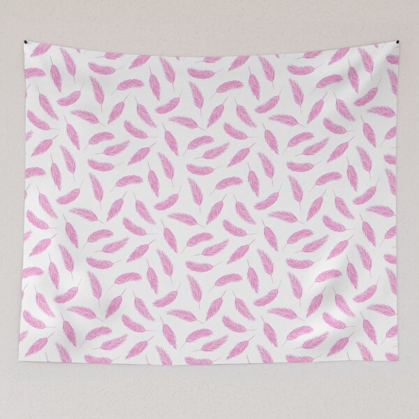 Item preview, Pink Flamingo Feather Pattern designed and sold by KatsCanvas.