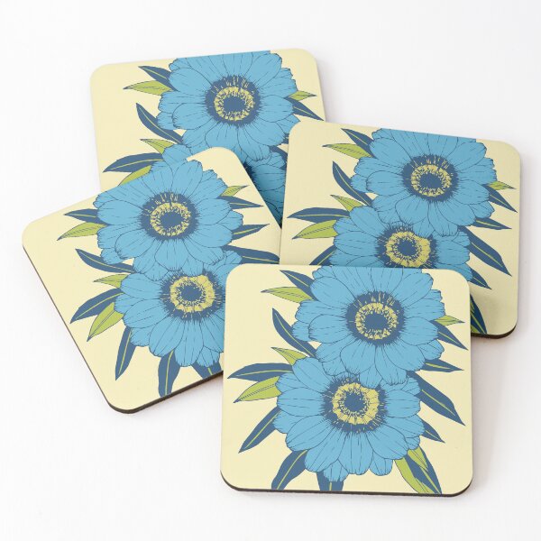 Item preview, vintage botanical garden-blue blooming flower designed and sold by UnaWu533.