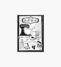 Time to Bake (black & white) Art Board