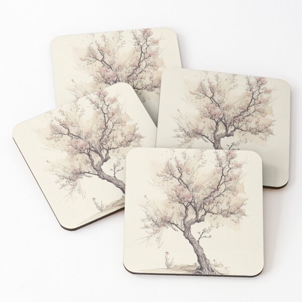 Item preview, Minimalist Antique Peach Tree Sketch Art Printable  designed and sold by Abili-Tees.