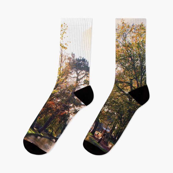 Item preview, Bourton on the Water Autumn Trees Cotswolds designed and sold by AndyEvansPhotos.