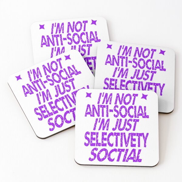 Item preview, I'm Not Antisocial I'm Just Selectively Social - lovely designed and sold by nicedesign01.