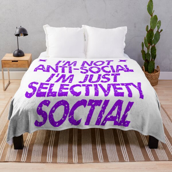 Item preview, I'm Not Antisocial I'm Just Selectively Social - lovely designed and sold by nicedesign01.