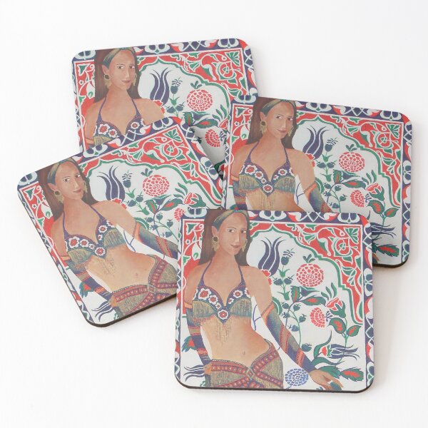 Item preview, Turkish Belly Dancer With Traditional Art Background designed and sold by taiche.