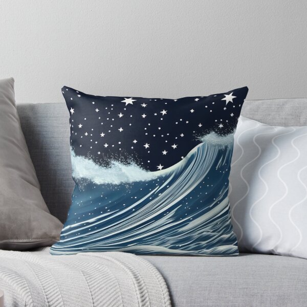 Item preview, Starry Midnight Waves, ink drawing, Ai Generated Art  designed and sold by ACC .
