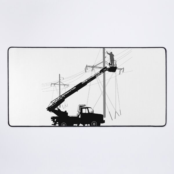 Item preview, Electrical lineman at work | Lineman on the Manlifter designed and sold by EngineersArt.