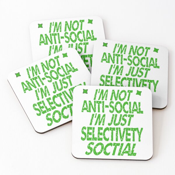 Item preview, I'm Not Antisocial I'm Just Selectively Social - lovely designed and sold by nicedesign01.