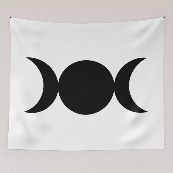 Item preview, Triple Goddess Symbol - Black on White designed and sold by MagicalCreative.