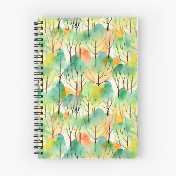 Item preview, Watercolor Summer Trees Pattern designed and sold by ClairesPatterns.